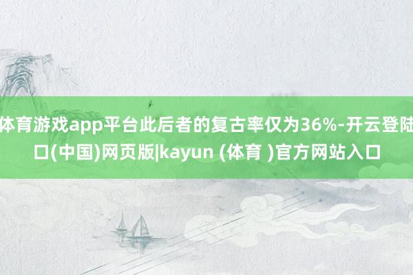 体育游戏app平台此后者的复古率仅为36%-开云登陆口(中国)网页版|kayun (体育 )官方网站入口